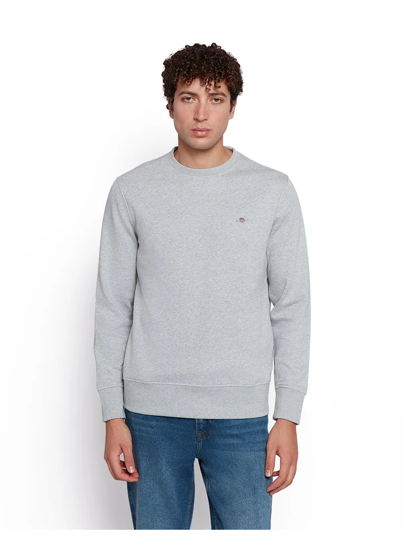 غانت Gant Men’S Shield Logo Cotton Crewneck Sweatshirt