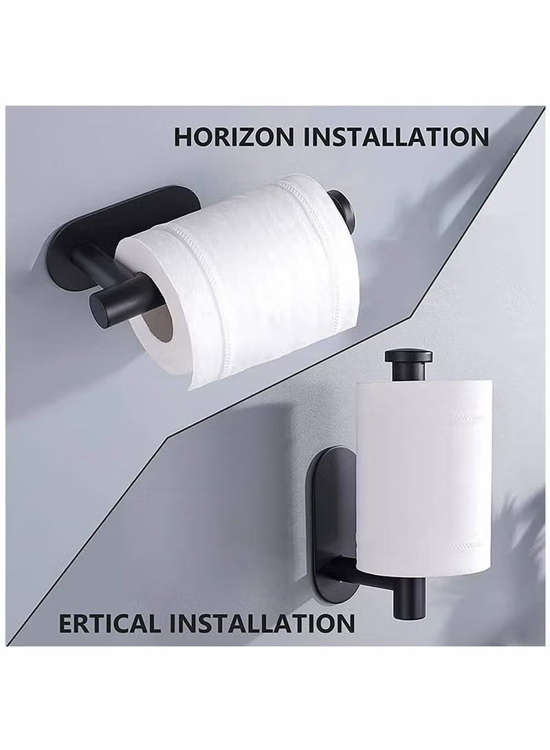 Stainless Steel Toilet Paper Holder Wall Mount Self Adhesive Bathroom Paper Towel Roll Holder for Home and Kitchen - Image 4