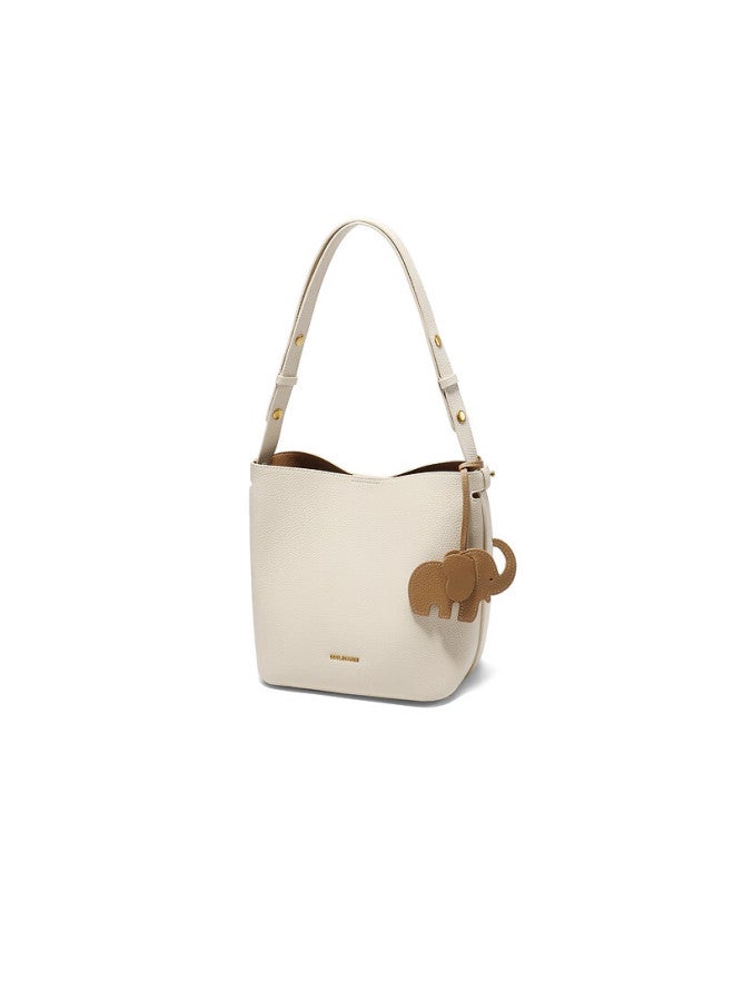 Belle Festival Gift Women's Bag Simple Little Elephant Casual Bucket Bag For Mom Versatile Handbag X7258ax5 Beige - Image 1