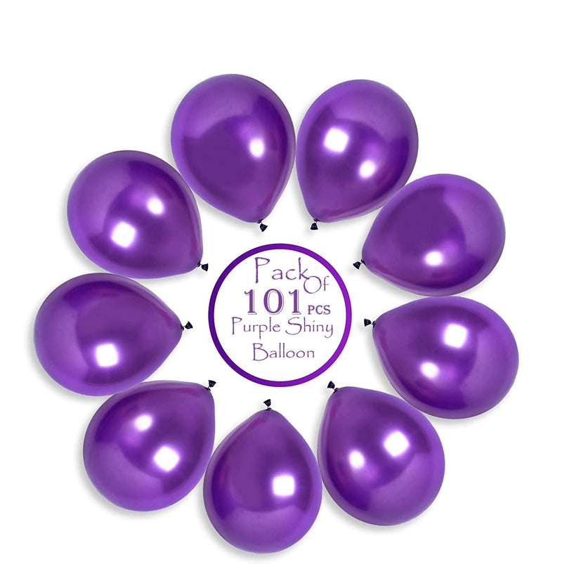 atorakushon Latex Purple Color Super Quality Rubber Balloons 10" Christmas Xmas Balloon Best For Theme Party Decoration Birthday Wedding Anniversary Office Party Purpose Opening Ceremony Pack of 101 - Image 2