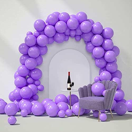 atorakushon Latex Purple Color Super Quality Rubber Balloons 10" Christmas Xmas Balloon Best For Theme Party Decoration Birthday Wedding Anniversary Office Party Purpose Opening Ceremony Pack of 101 - Image 1