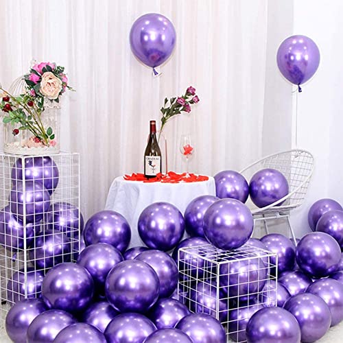 atorakushon Latex Purple Color Super Quality Rubber Balloons 10" Christmas Xmas Balloon Best For Theme Party Decoration Birthday Wedding Anniversary Office Party Purpose Opening Ceremony Pack of 101 - Image 4