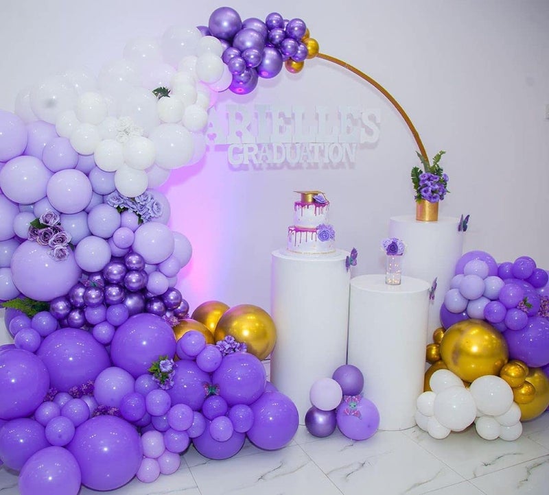 atorakushon Latex Purple Color Super Quality Rubber Balloons 10" Christmas Xmas Balloon Best For Theme Party Decoration Birthday Wedding Anniversary Office Party Purpose Opening Ceremony Pack of 101 - Image 3