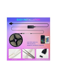 SKY-TOUCH Led Strips Lights 5M With Remote Led Lights Strip Music Sync Flexible Rgb Color Changing Led Lights Kit For Bedroom Diy Color Options Led Strip For Home Decoration Bar Kitchen Party  - Image 3