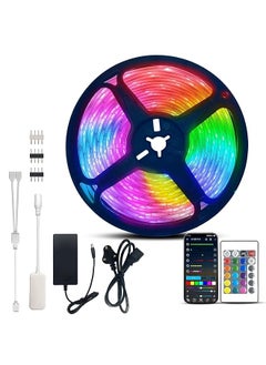 SKY-TOUCH Led Strips Lights 5M With Remote Led Lights Strip Music Sync Flexible Rgb Color Changing Led Lights Kit For Bedroom Diy Color Options Led Strip For Home Decoration Bar Kitchen Party  - Image 1