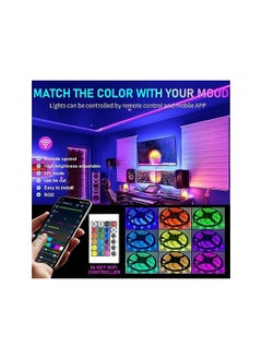 SKY-TOUCH Led Strips Lights 5M With Remote Led Lights Strip Music Sync Flexible Rgb Color Changing Led Lights Kit For Bedroom Diy Color Options Led Strip For Home Decoration Bar Kitchen Party  - Image 5