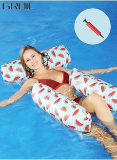 GROIC 4-in-1 Hammock Inflatable Pool Float, Watermelon Pattern Multi-Purpose Pool Hammock, Lounge Chair, Saddle, Drifter, Hammock Pool Chair, Portable Water Hammock  - Image 1