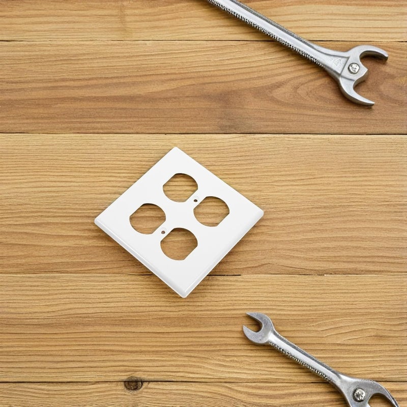 4pcs 4-gang Wall Plate Outlet Covers Set for Electrical Socket Receptacle, Decorative Switch Plates with Screw Holes, Compatible with Kitchen and Bathroom Outlets - Image 5