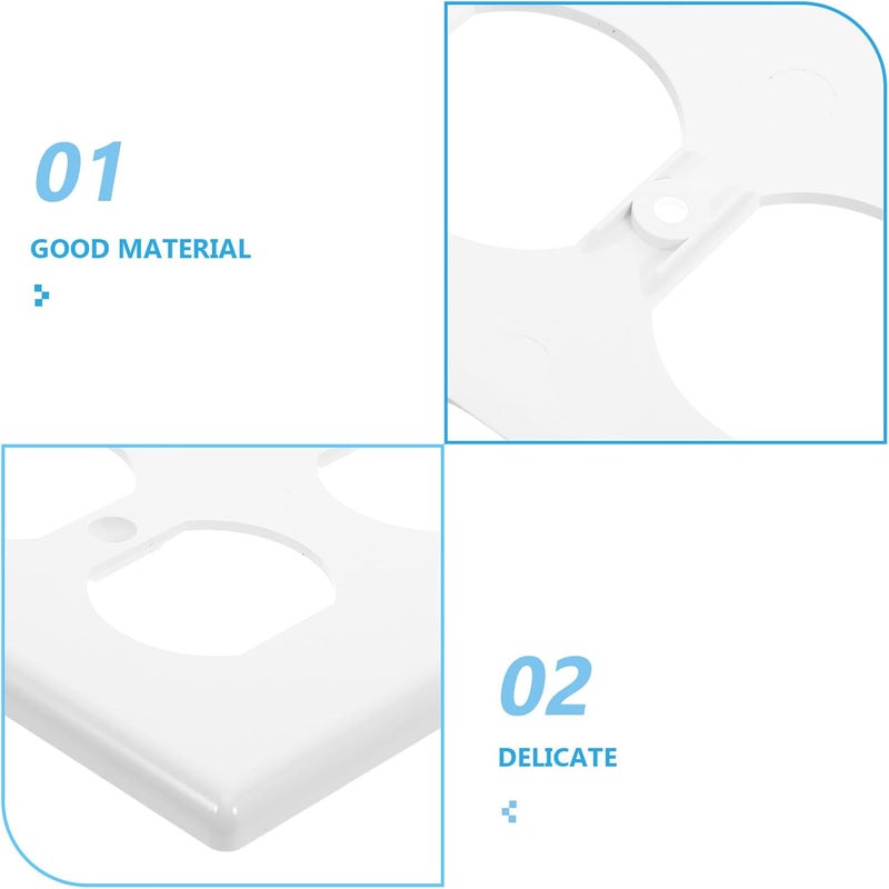 4pcs 4-gang Wall Plate Outlet Covers Set for Electrical Socket Receptacle, Decorative Switch Plates with Screw Holes, Compatible with Kitchen and Bathroom Outlets - Image 3