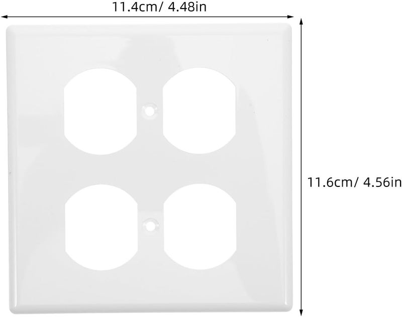 4pcs 4-gang Wall Plate Outlet Covers Set for Electrical Socket Receptacle, Decorative Switch Plates with Screw Holes, Compatible with Kitchen and Bathroom Outlets - Image 2