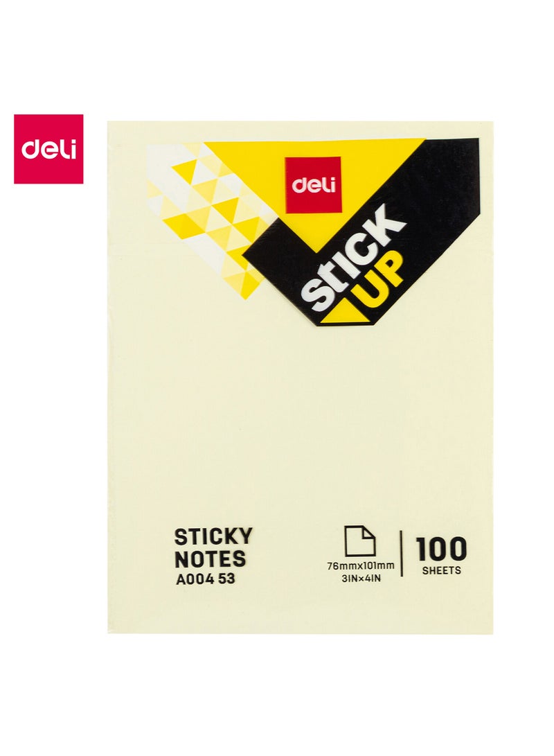 Deli Sticky Notes 3 x 4 in (76×101mm) Pack of 12 , for Note Taking, To Do Lists & Reminders , 100 Yellow Sheets - Image 2