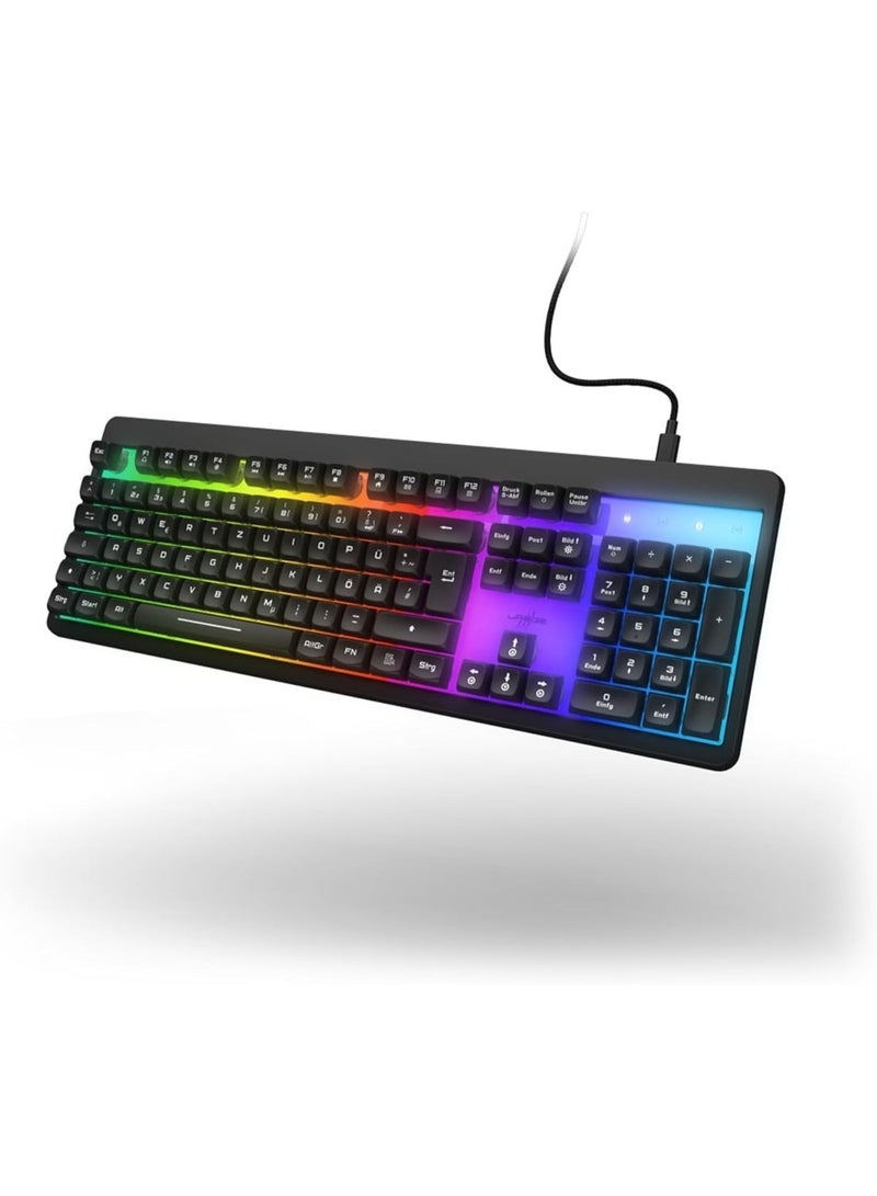يو ريج لوحة مفاتيح الألعاب uRage Exodus 215 المضيئة، أسود، QWERTY - الإنجليزية/العربية - Image 2