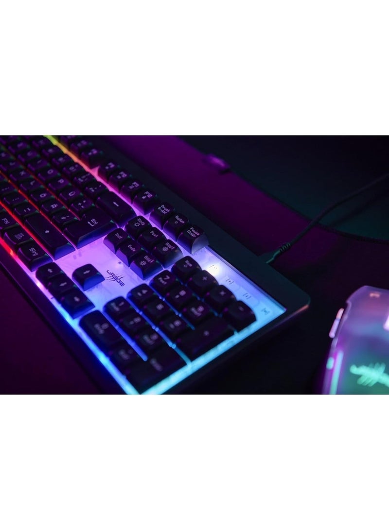 يو ريج لوحة مفاتيح الألعاب uRage Exodus 215 المضيئة، أسود، QWERTY - الإنجليزية/العربية - Image 4