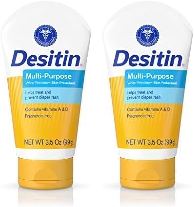 Desitin ديستين واقي للبشرة ومراهم طفح الحفاض متعددة الاستخدامات مع فيتامينات أ و د حجم سفر 35 أونصة عبوة من 2 - Image 1
