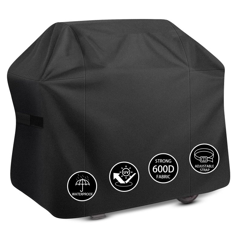 ZHSX Grill Cover,52 inch Heavy Duty Waterproof Grill Cover for Outdoor Grill,600D Anti-UV Fade-Resistant Barbecue Gas Cover with Adjustable Straps for Weber,Genesis,Charbroil and More Grills - Image 1