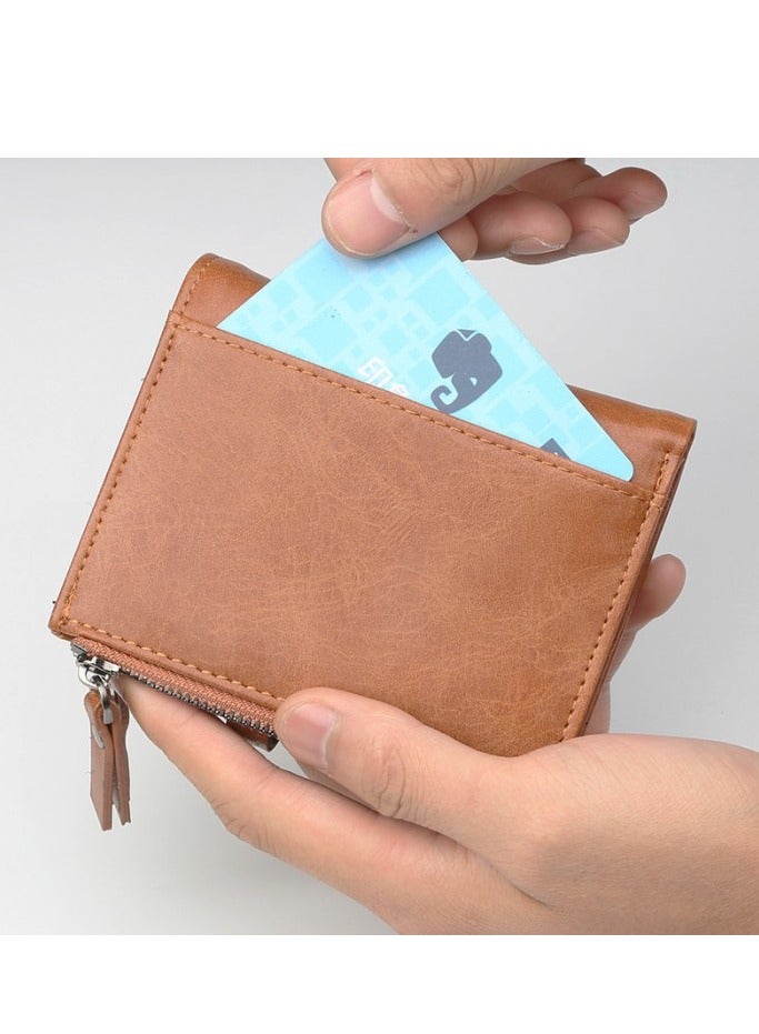 baellerry Leather Small Zipper Around Wallet - Image 4