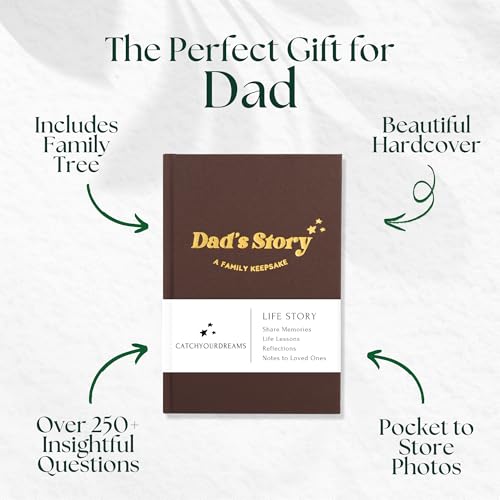CATCHYOURDREAMS Dad's Story Journal (Hardcover with Case): A Meaningful Keepsake for a Father to Share His Life Journey and Memories, Includes 250+ Prompt Questions, Sentimental Gifts Idea - Image 2