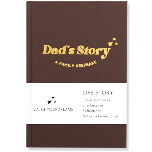 CATCHYOURDREAMS Dad's Story Journal (Hardcover with Case): A Meaningful Keepsake for a Father to Share His Life Journey and Memories, Includes 250+ Prompt Questions, Sentimental Gifts Idea - Image 1