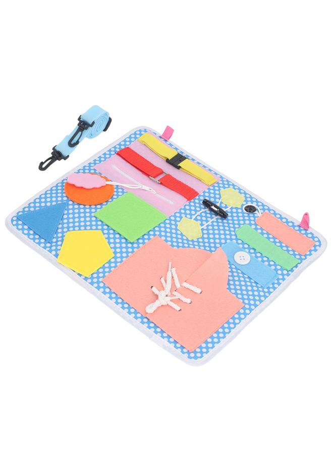NIBEMINENT Educational Activity Sensory Board Learning Dress Fine Motor Skill Buckle for Children  - Image 3