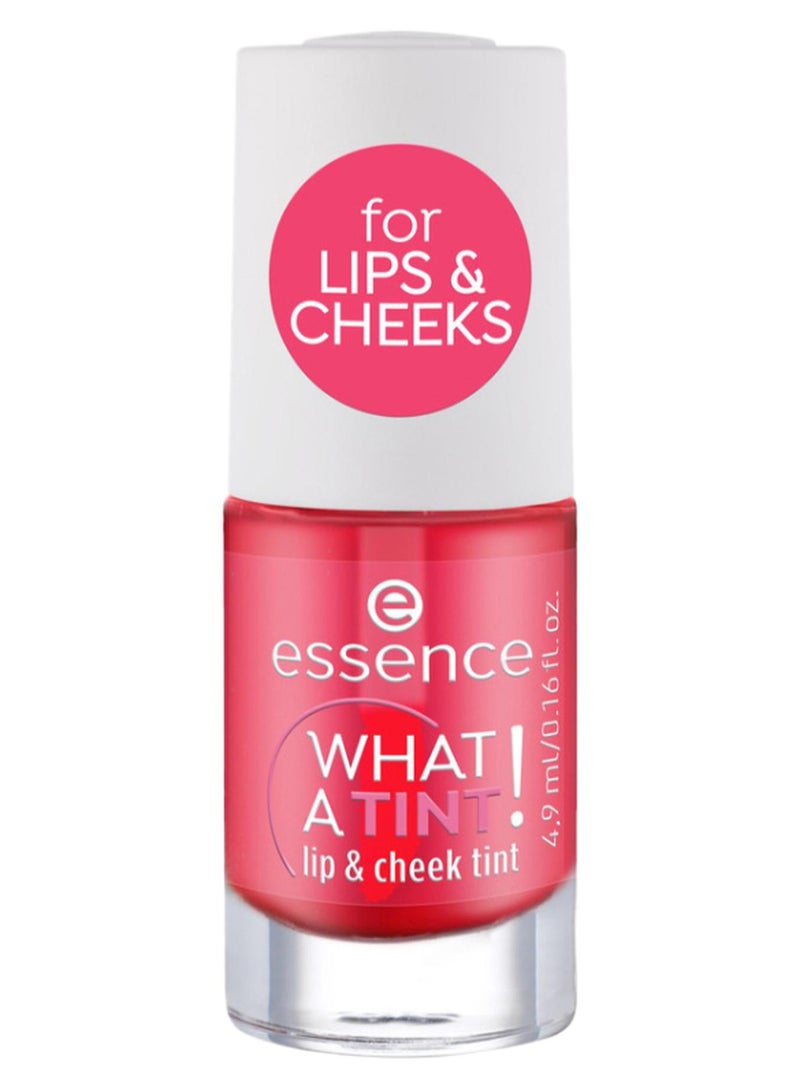 Essence WHAT A TINT! Lip and Cheek Tint | 02 Coral Sunset | Long-Lasting Lightweight Formula | Natural Soft Finish | Multipurpose Vegan Makeup Stain | Instant Result | For All Skin Types | 4.9ml Coral Sunset - Image 1