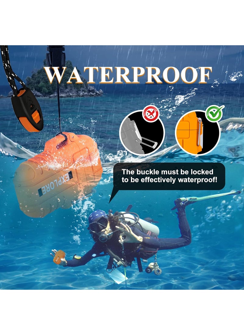LCFUN Gifts for Men, Plasma Lighter Waterproof Arc Lighter Windproof USB Electric Lighter Rechargeable with Emergency Whistle for Hiking Camping Adventure Survival & Tactical (Orange)  - Image 3
