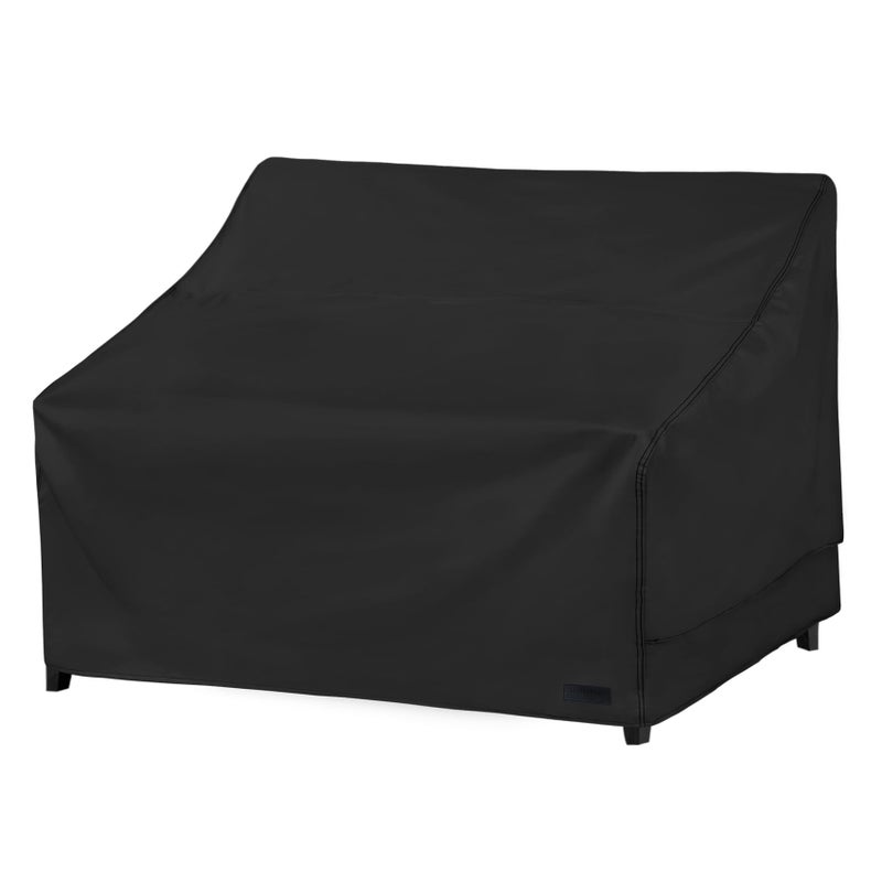 NettyPro Patio Sofa Cover Waterproof Heavy Duty Outdoor Couch Furniture 3 Seater Cover, 58" Wx 37" Dx 35" H, Black - Image 2