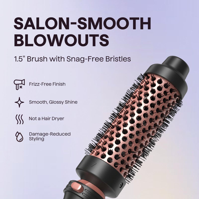 Wavytalk 5 in 1 Curling Iron Set with Curling Brush and 4 Interchangeable Ceramic Curling Wand (0.35"-1.25â€), Wand Curling Iron Instant Heat Up, Dual Voltage Hair Curler - Image 3