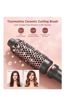 wavytalk Wavytalk 5 in 1 Curling Iron Set with Curling Brush and 4 Interchangeable Ceramic Curling Wand (0.35"-1.25”), Instant Heat Up, Dual Voltage Hair Curler  - Image 4