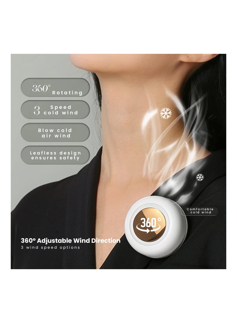 مروحة صغيرة محمولة، مروحة شخصية قابلة للدوران 360° تنفخ هواء بارد مع مروحة قابلة للتحريك بثلاث سرعات، مروحة تبريد محمولة قابلة لإعادة الشحن عبر USB، مروحة تعمل بالبطارية للاستخدام في الهواء الطلق والداخل (أخضر) - Image 5