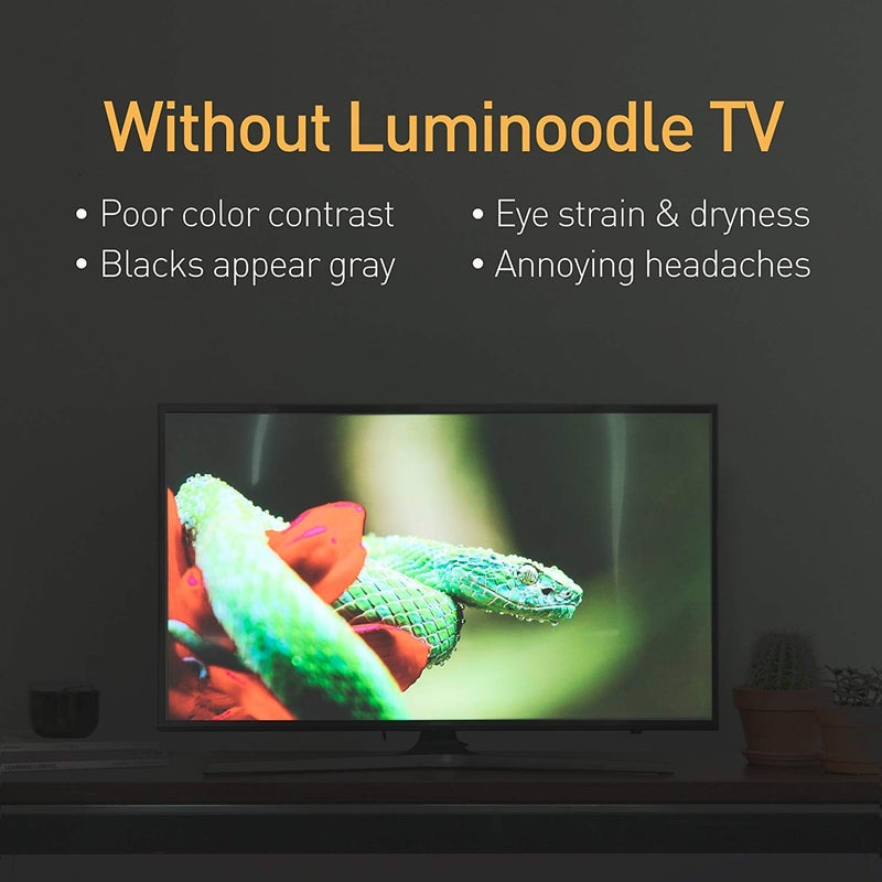 Power Practical LED Strip Lights Backlight, USB Light Strips w/Remote for 15 Ambient Color Bias Lighting Options & 10 Brightness Modes, for TV/Computer Decor/Indoor Use, Size(<24" TV) - Image 3
