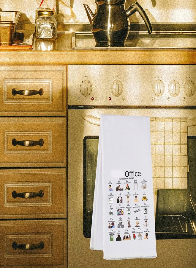 MNIGIU Office Tv Show Kitchen Towels Office Kitchen Gifts Office Dish Towels Office Kitchen Decor Housewarming Gift (Pranks ABC Towel) - Image 5