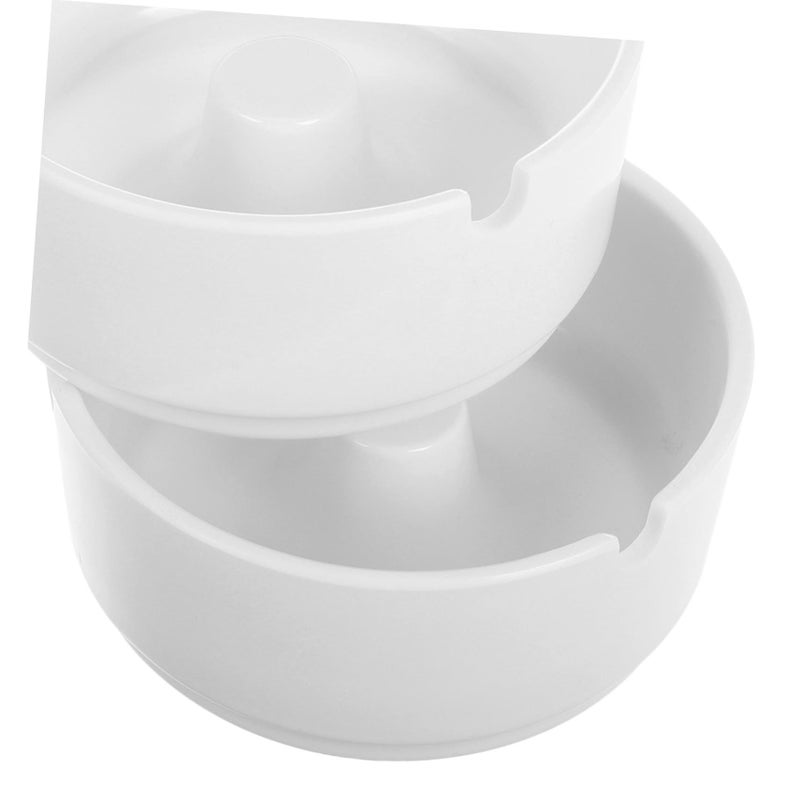 2 White Unbreakable Melamine Ashtrays Round Indoor Outdoor Easy Clean Smooth Nonstick Tabletop Decor - Image 4