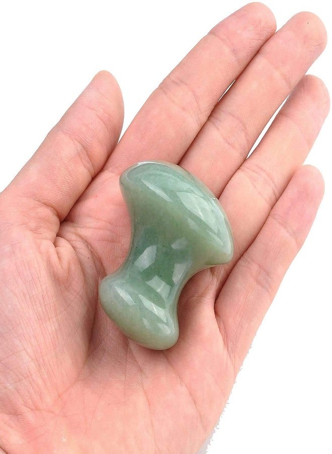 Getmecraft 3Pcs Natural Rose Quartz/Green Aventurine/Black Obsidian Mushroom-Shape Gua Sha Guasha Scraping Massage Tool Sets Board for Spa Relaxing Meditation - Image 2