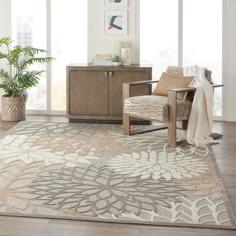 Nourison Home Aloha Natural 7'10" x 10'6" Area Rug - Easy Clean, Non Shedding, Bed Room, Living Room, Dining Room, Kitchen (8' x 11') - Image 2