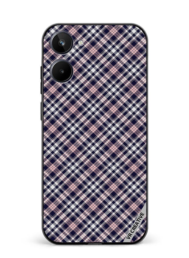 VR CREATIVE Protective Case Cover For Realme 10 Checkered Design Multicolour - Image 1