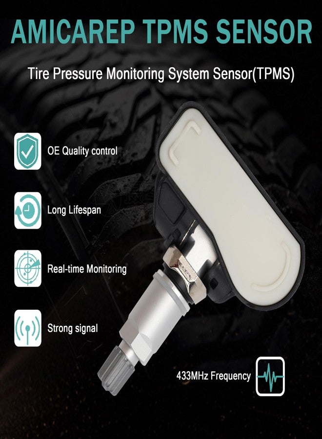 AMICAREP TPMS Tire Pressure Sensors 433MHz Programmed TPMS Sensor Compatible with Mercedes-Benz Smart Infitini Replaces # A0009050030 A0009051804（4PCS） - Image 3