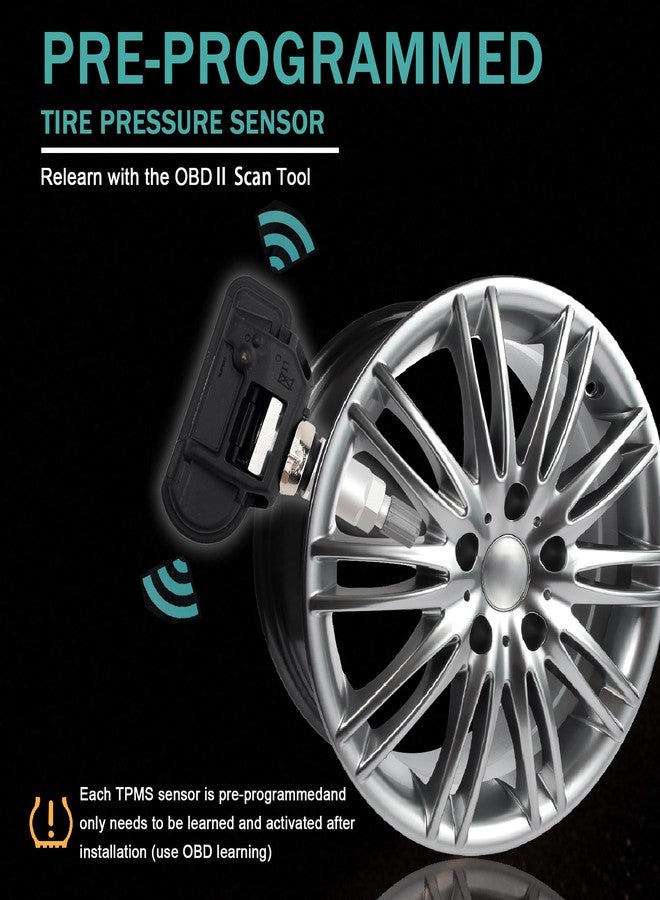 AMICAREP TPMS Tire Pressure Sensors 433MHz Programmed TPMS Sensor Compatible with Mercedes-Benz Smart Infitini Replaces # A0009050030 A0009051804（4PCS） - Image 4