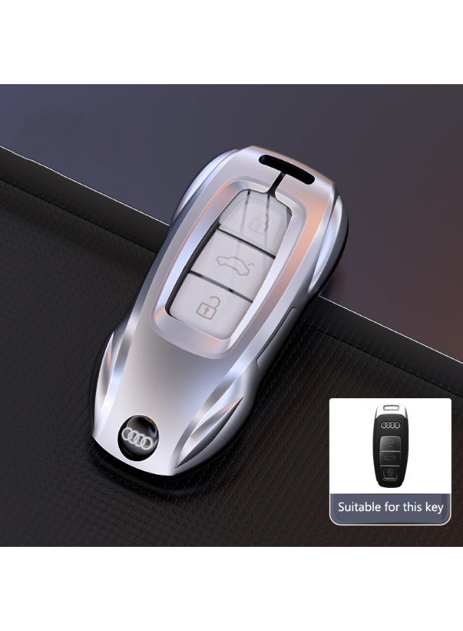 Audi Luxury car key shell suitable for 2025 Audi A4L2024 Q5L/A3/A5/Q7/A8/A7L high-end metal car key shell case - Image 1