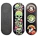 SPITBOARDS 34mm Fingerboard Deck Real Wood 5Layers Classic Popsicle Street Shape Size 34 x 96 mm Single Graphic Deck Real Wear Optimized Concave slimey Skulls - Image 3