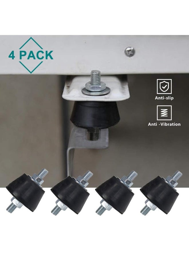 Generic - Air Conditioner Rubber Anti-Vibration Mounting Pads, Shock-Absorbing Isolator Mounting Pads, Suitable For Outdoor Ductless Mini Split Unit Ac Bracket, Condenser, Compressor Rubber Pads * 4 Pieces - Image 1