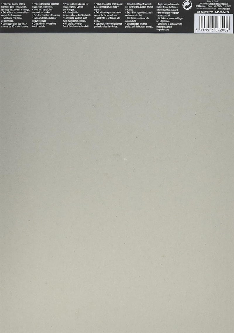 Canson Illustration 250gsm A4 Drawing Paper Pad - 12 Sheets with High-White Smooth Texture - Image 2