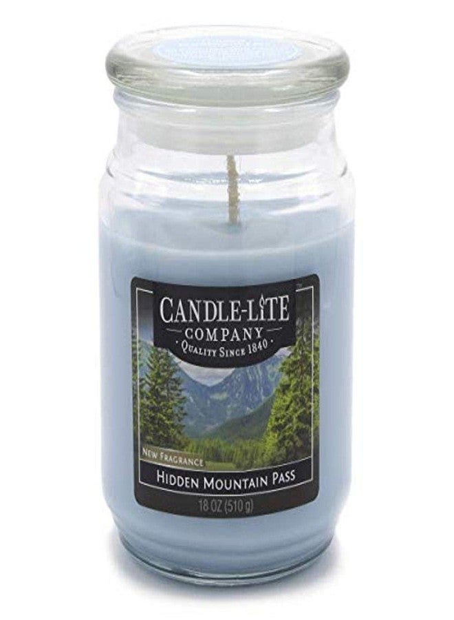 CANDLE-LITE Everyday Scented Hidden Mountain Pass Single-Wick Jar, 18 oz, Red - Image 1