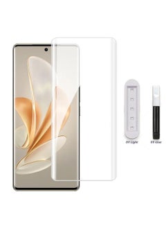UV Liquid Glue Full Coverage Tempered Glass Screen Protector For Vivo V29 - Clear
