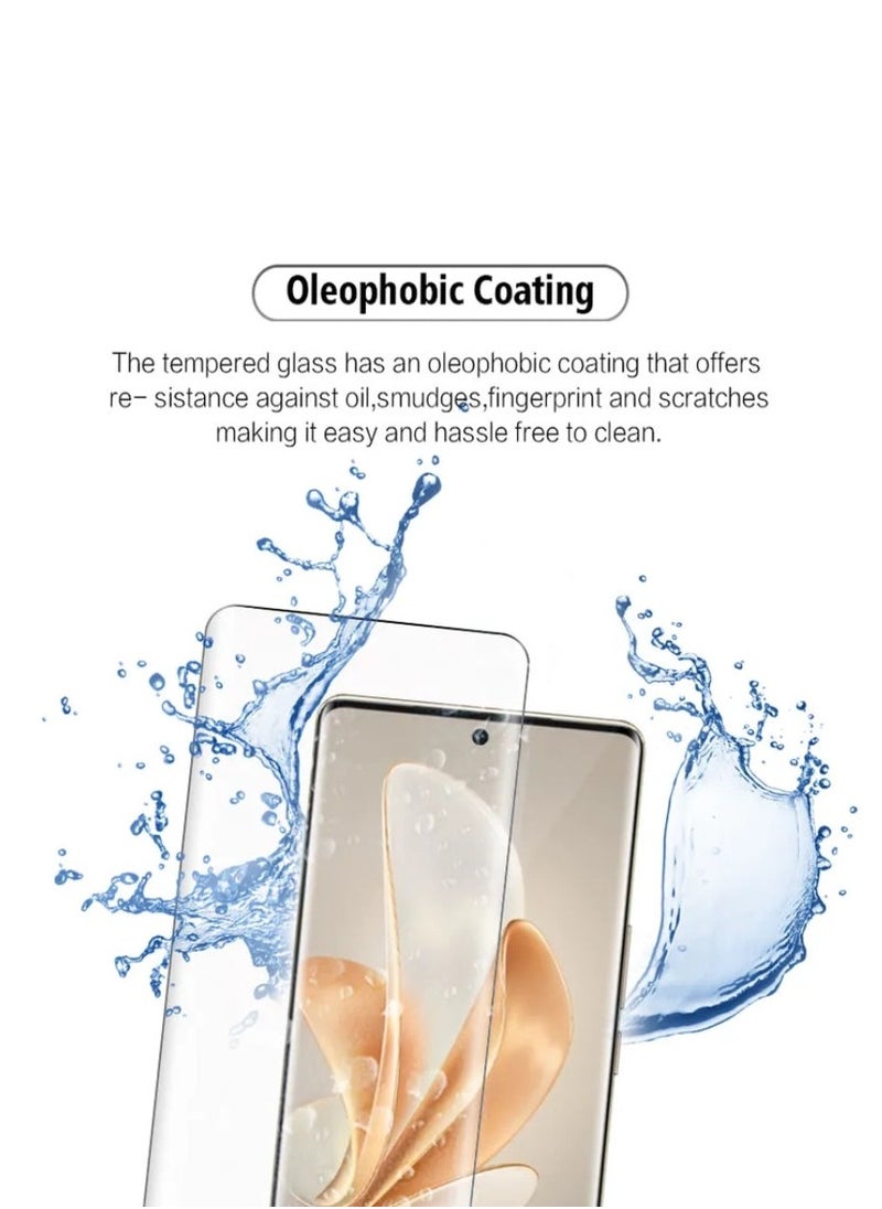 Generic - UV Liquid Glue Full Coverage Tempered Glass Screen Protector For Vivo V29 - Clear - Image 1
