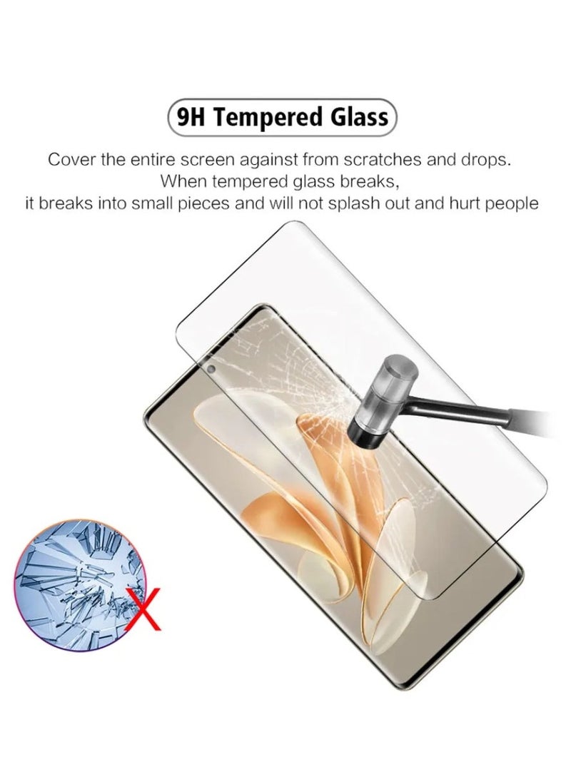 Generic - UV Liquid Glue Full Coverage Tempered Glass Screen Protector For Vivo V29 - Clear - Image 1