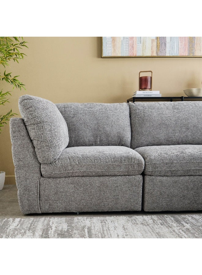 Home Box أريكة فرانكلين الزاوية القماشية باللون الرمادي - Image 1