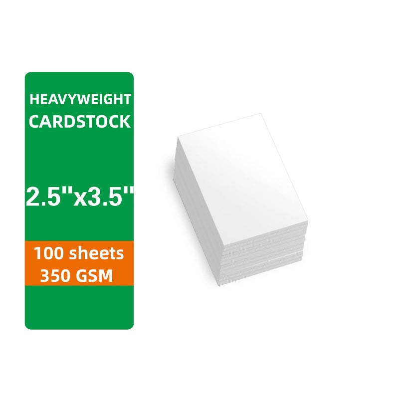 YIXUNHL 100 Sheets Cardstock 2.5x3.5 Thick Paper - Blank Heavy Weight 350gsm Cover Card Stock for Paper Craft, DIY Thank You, Greeting, Note, RSVP, Index Cards - Draw, Write, Paint (2.5x3.5 Inches) - Image 2