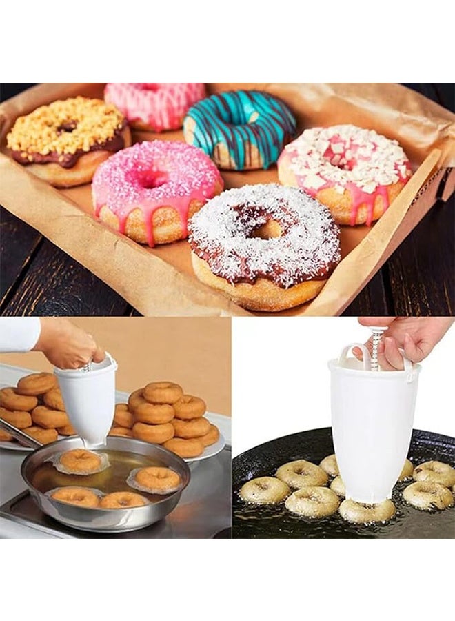 Hand-squeezed Dessert Baking Mold,Plastic Doughnut Donut Maker Machine Mold DIY Tool Kitchen Pastry Making Bake Ware Stainless Steel - Image 3