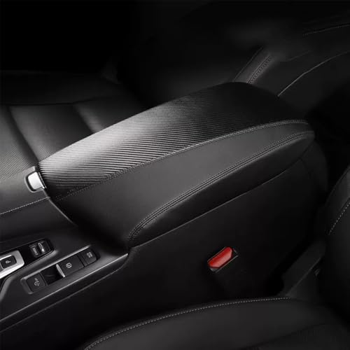 Bmolpt Custom Interior Accessories for Infiniti QX50 2019 2020 2021 2022 2023 QX55 2022 2023 Leather Center Armrest Box Cover Armrest Cushion Central Armrest Protector Pad(Carbon Fiber Texture) - Image 1