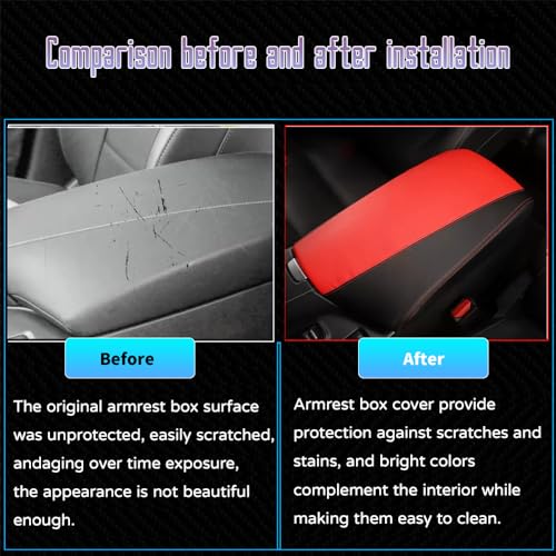 Bmolpt Custom Interior Accessories for Infiniti QX50 2019 2020 2021 2022 2023 QX55 2022 2023 Leather Center Armrest Box Cover Armrest Cushion Central Armrest Protector Pad(Carbon Fiber Texture) - Image 2